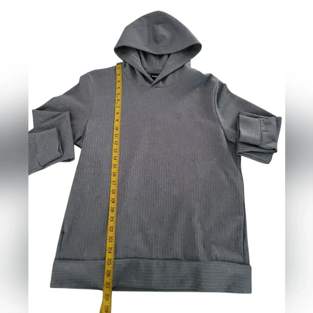 Hugo Boss Seeger Cotton Blend Small Gray Men's Hoodie